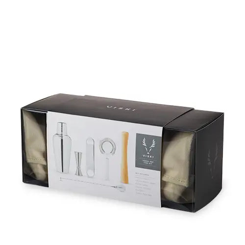 Stainless Steel 7 Pc Travel Barware Set
