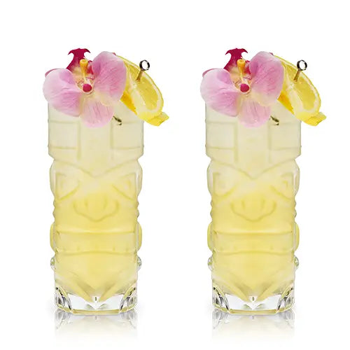 S/2 Crystal Tiki Glasses