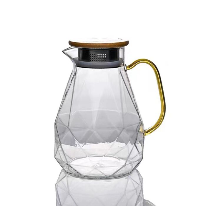 Glass 67oz Pitcher with Lid and Handle