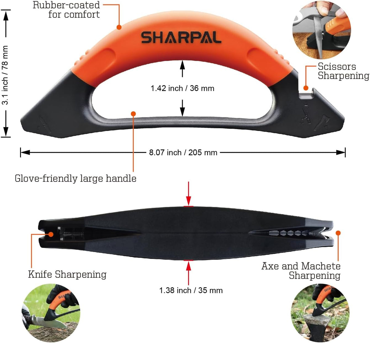 3-In-1 Knife, Axe & Scissors Sharpener