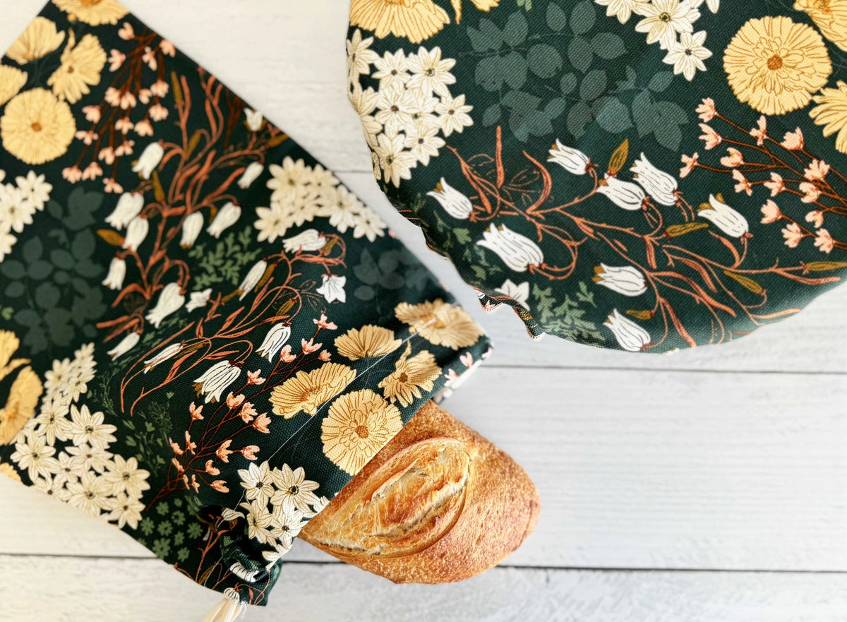 Enchanted Garden Bread Makers Bread Bag and Cover