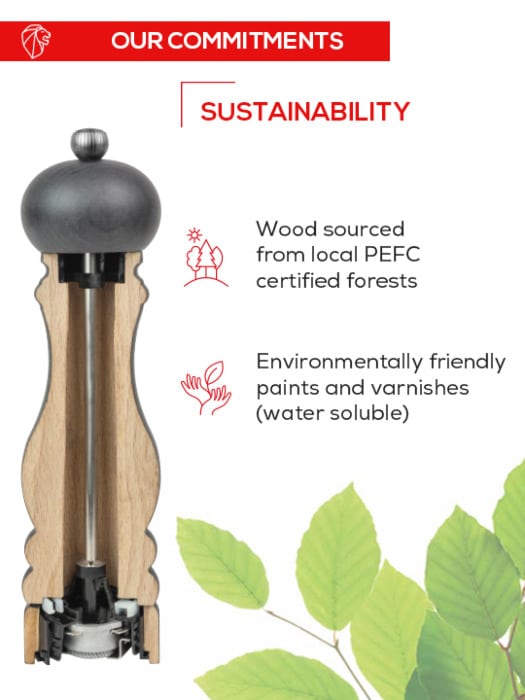 Rock Grey 8.25" Boreal Pepper Mill