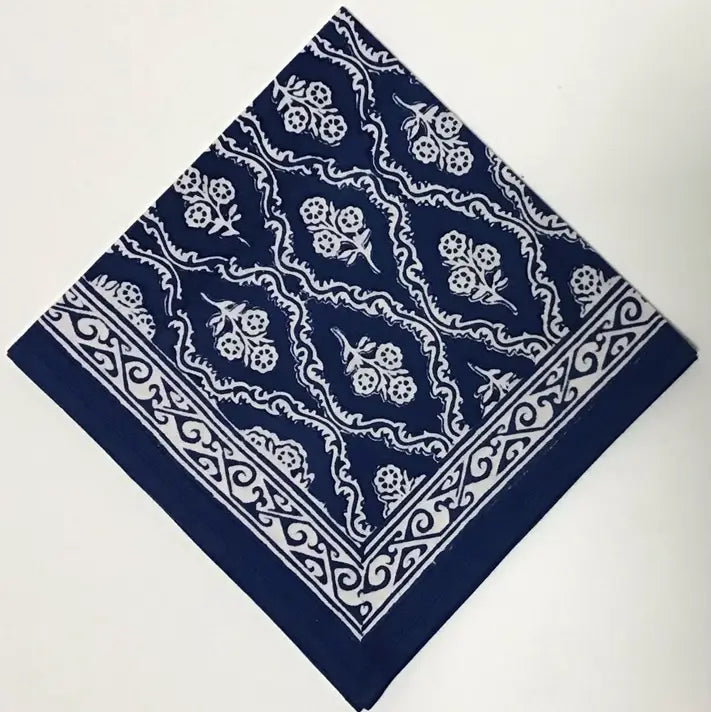 Trellis Navy Napkin