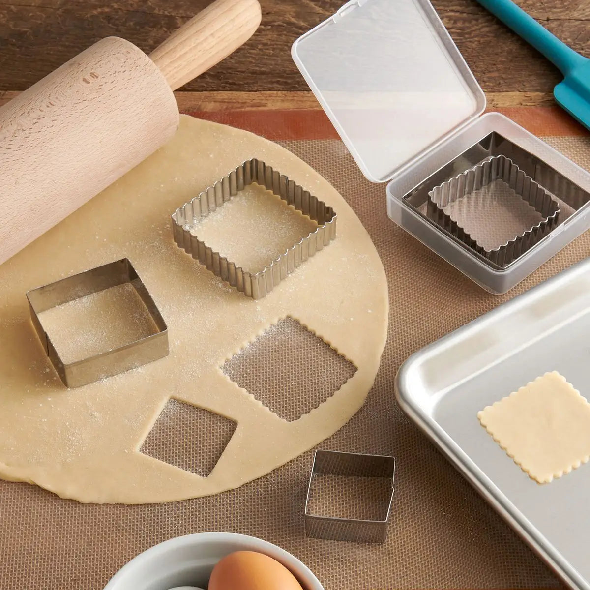 Square Cookie Cutters S/5