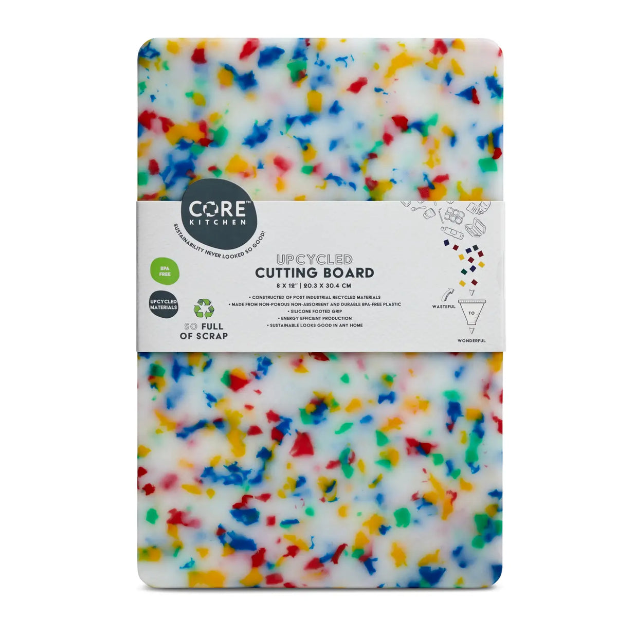 Confetti Recycled Cutting Board 8"x12"