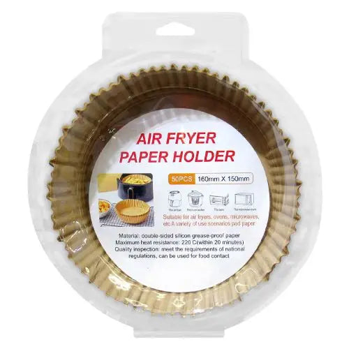 50pk Round Air Fryer Disposable Liner, Parchment