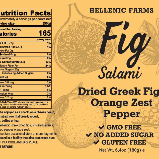 Vegan Fig Salami, Orange Aleppo
