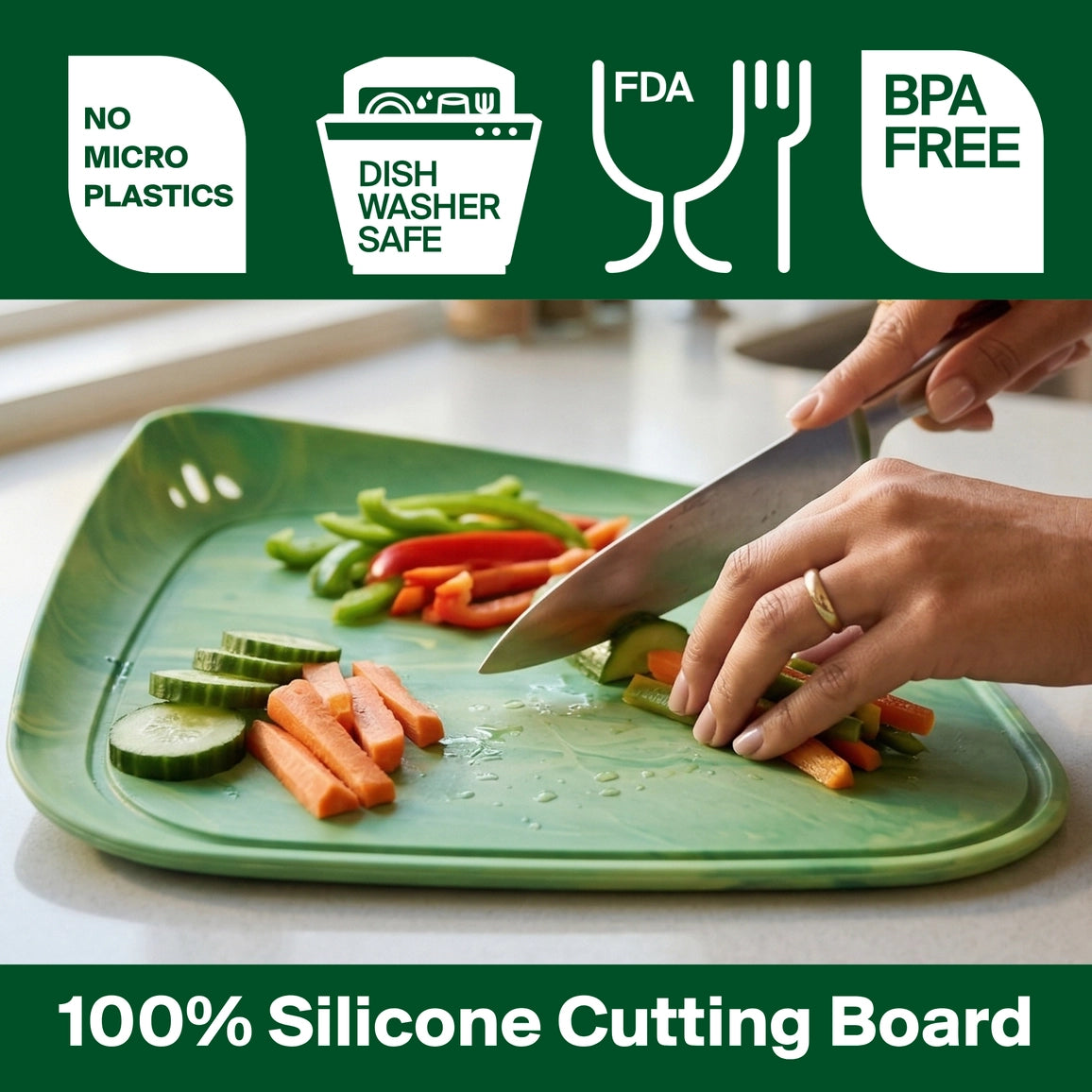 Sage Green Silicone Cutting Board