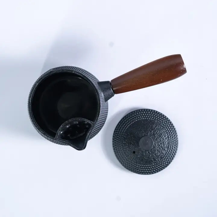 Black 18.5oz Kyusu Cast Iron Tea/Coffee