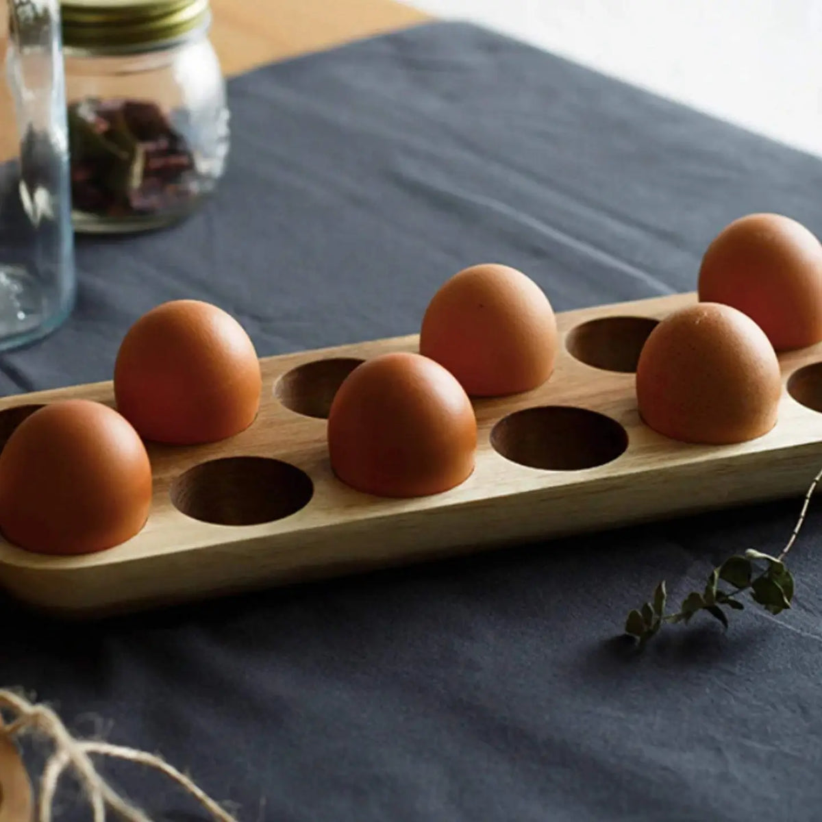 Wooden 12 Hole Egg Tray