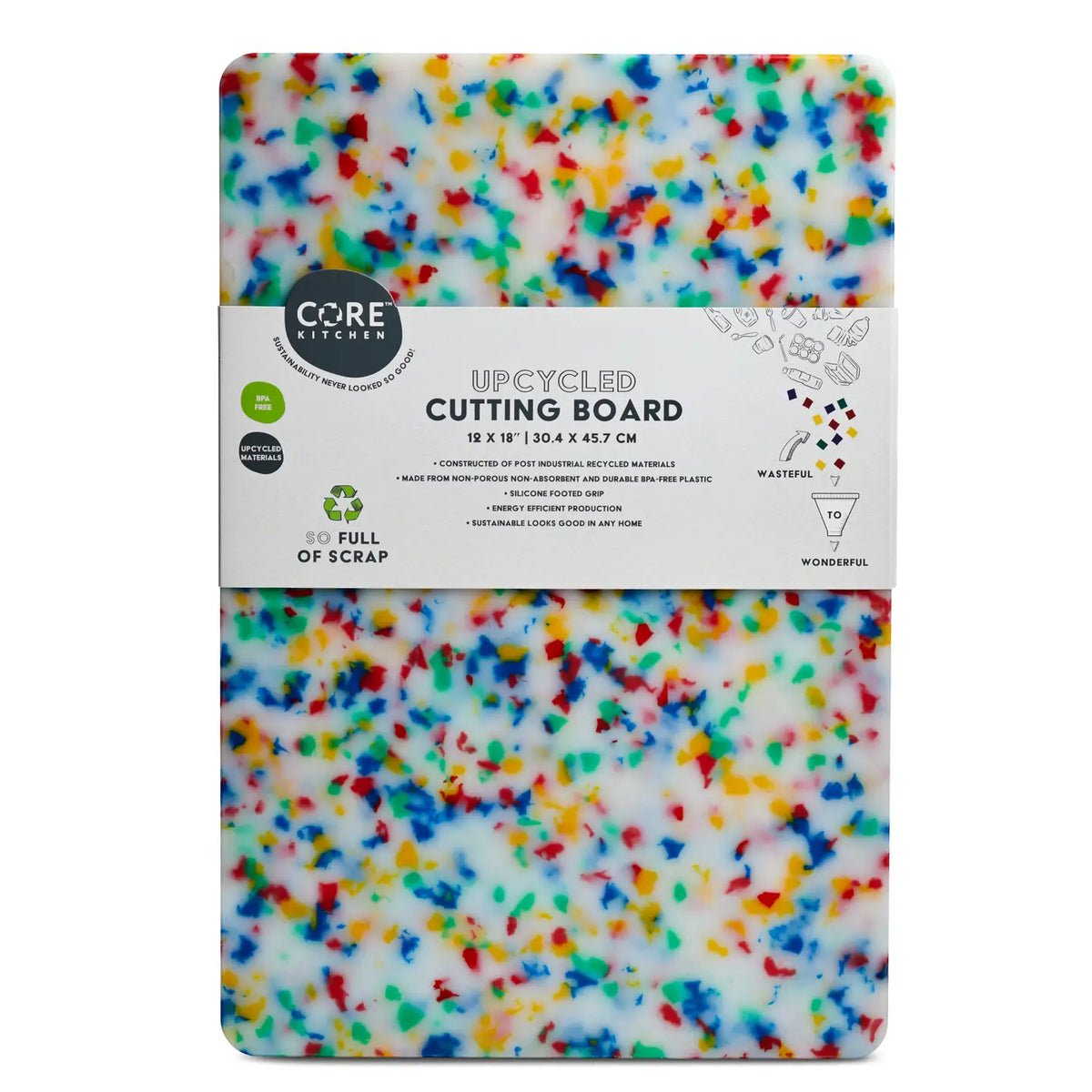 Confetti Recycled Cutting Board Large 12"x18"