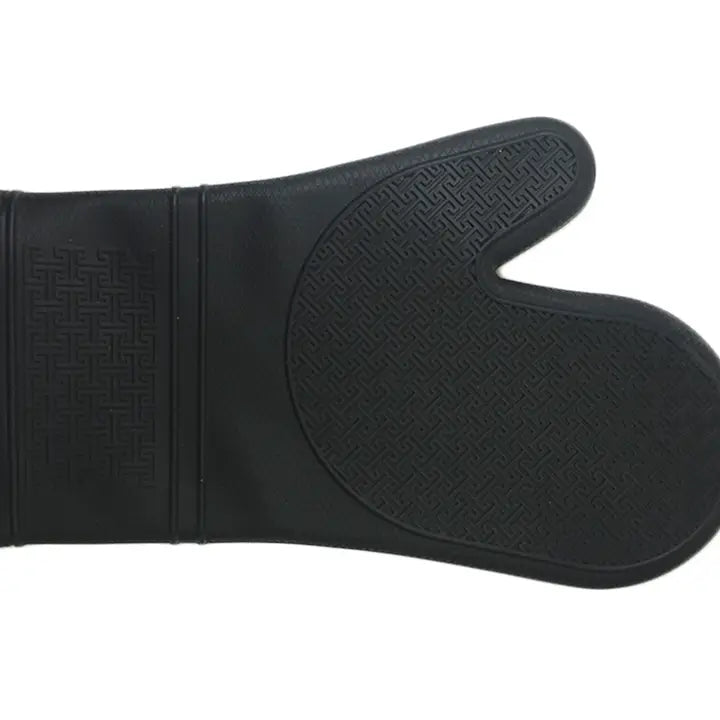Black Silicone Oven Mitt