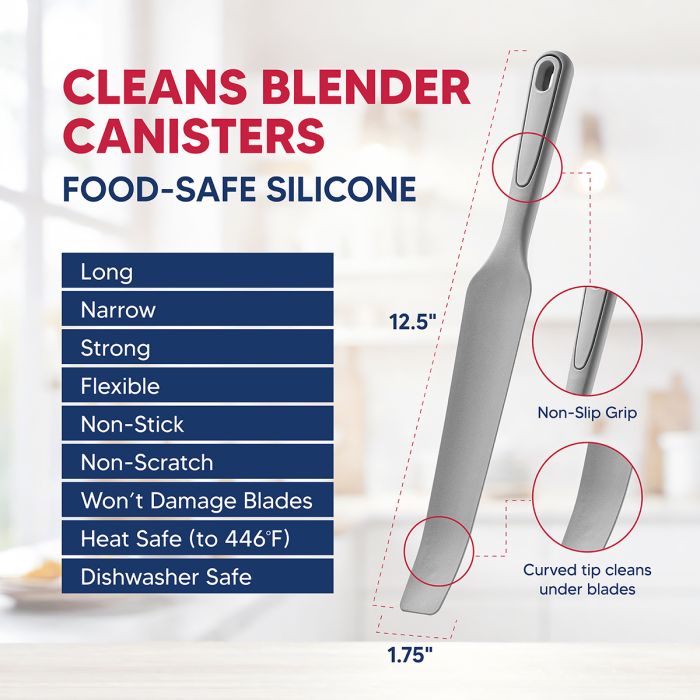 Grey Silicone Blender Spatula