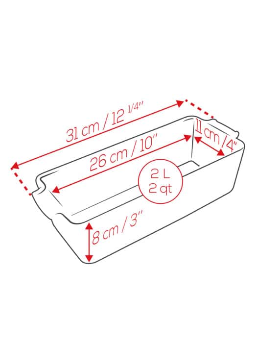 Loaf Pan Red Ceramic