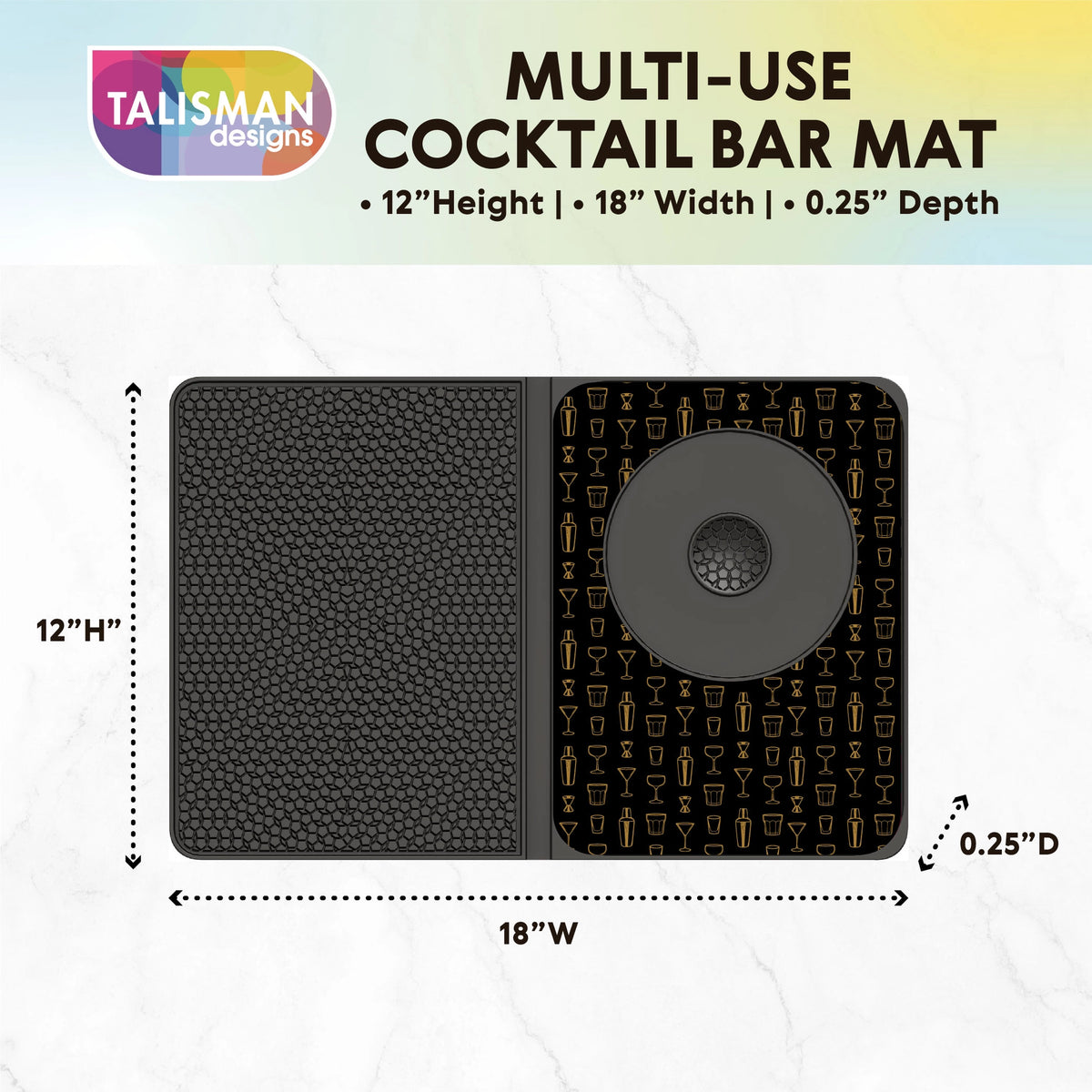 Multi-Use Cocktail Mat / Board