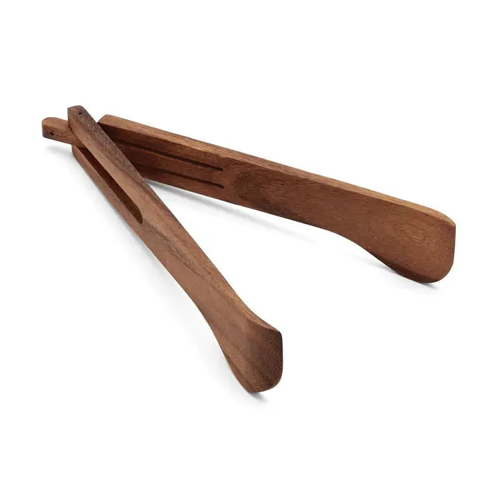 12" Acacia Spring Salad Tongs