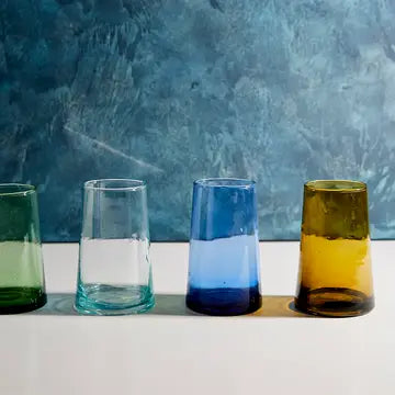 Handblown Moroccan Cone Glass, Large Clear