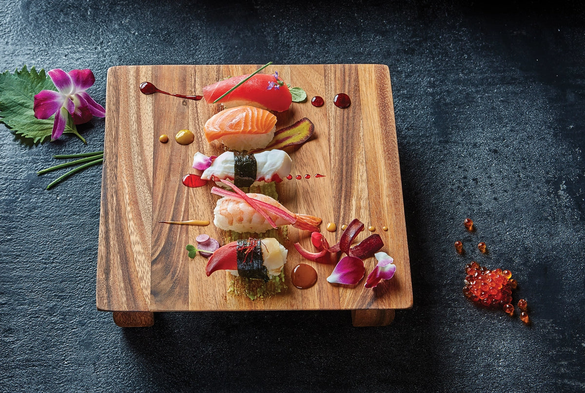 IW Kyoto Acacia Sushi Board Stand