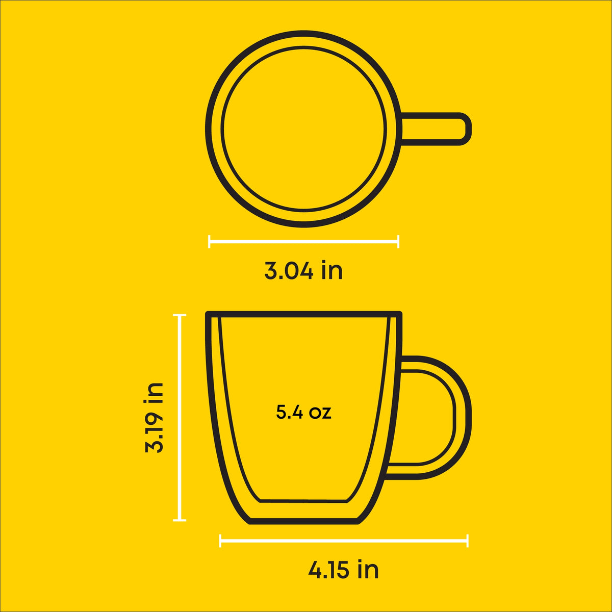 S/2 Savor 5.4oz Double Walled Espresso Glasses