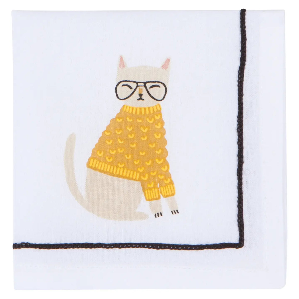Cocktail Napkin S/4 Feline Fine