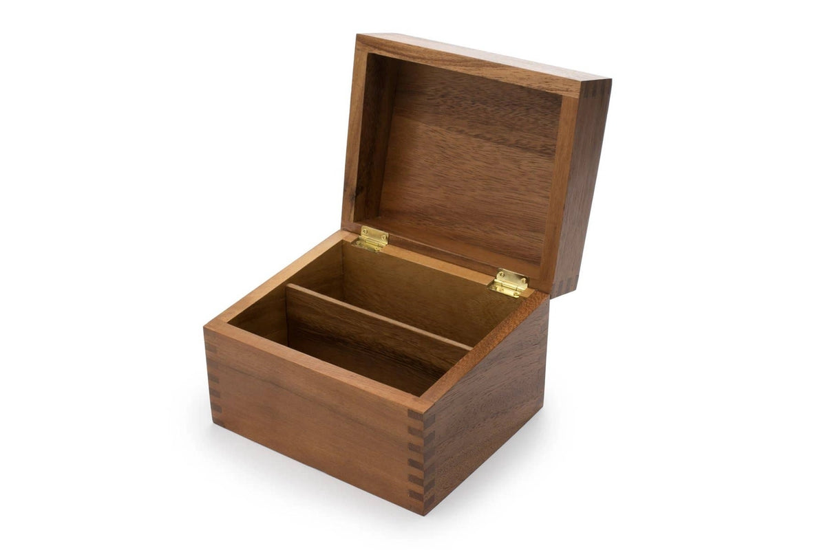 IW Wooden Recipe Card Box Acacia