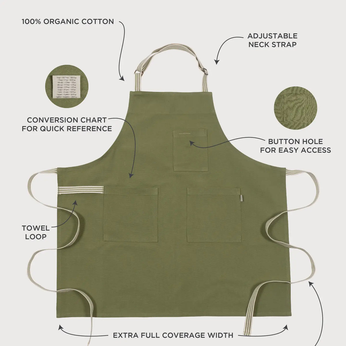 Sequoia Organic Cotton Chef's Apron
