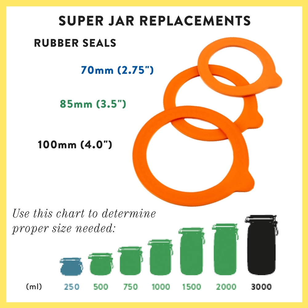 Rubber Seal 85mm Super Jar, Terrines