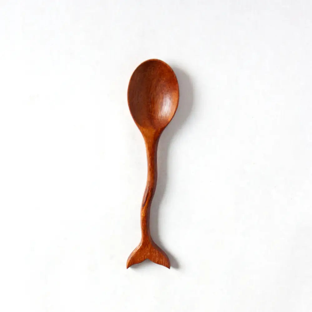 Whale Tail Hand-Carved Wooden Spoon