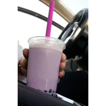 S/6 10" Silicone Smoothie Straws