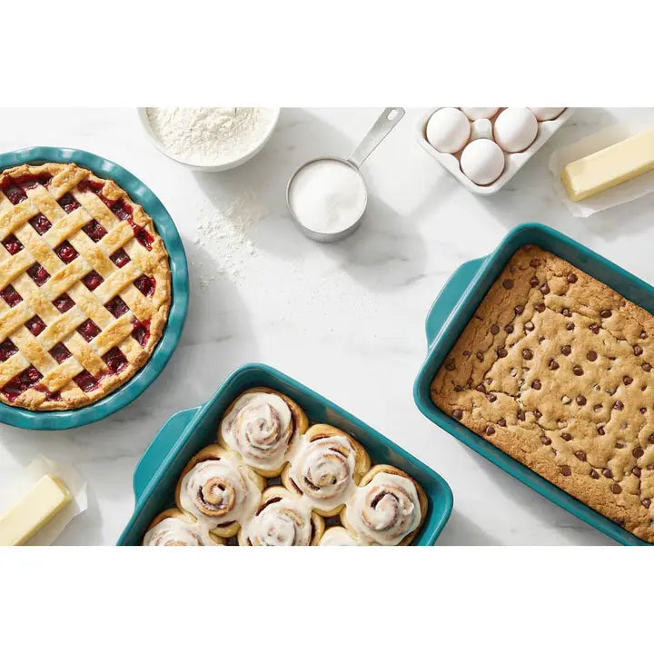 Turquoise 8.5" Ceramic Square Pan