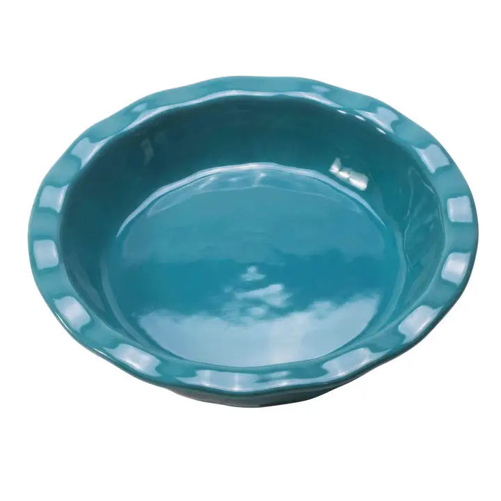 Turquoise 8" Ceramic Round Pie Plate