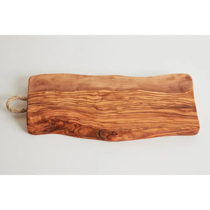 Olivewood Live Edge Cheese Board Rope