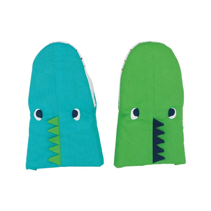 Dinosaur Kids Apron and Oven Mitts Set