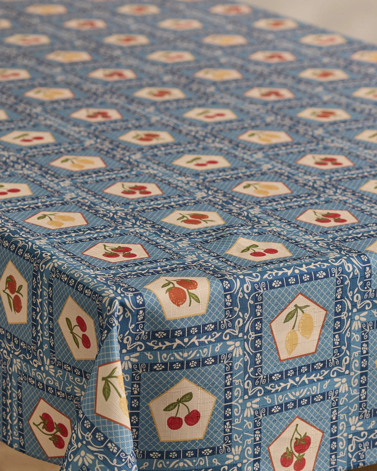 60x90 Italian Tiles Tablecloth