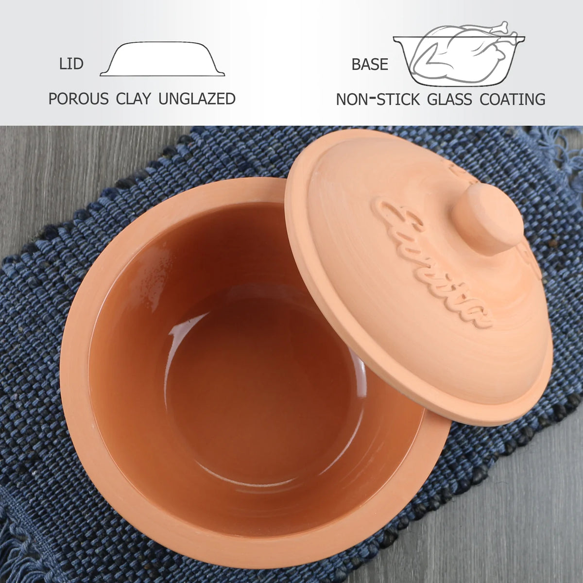 2qt Round Eurita Clay Dutch Oven