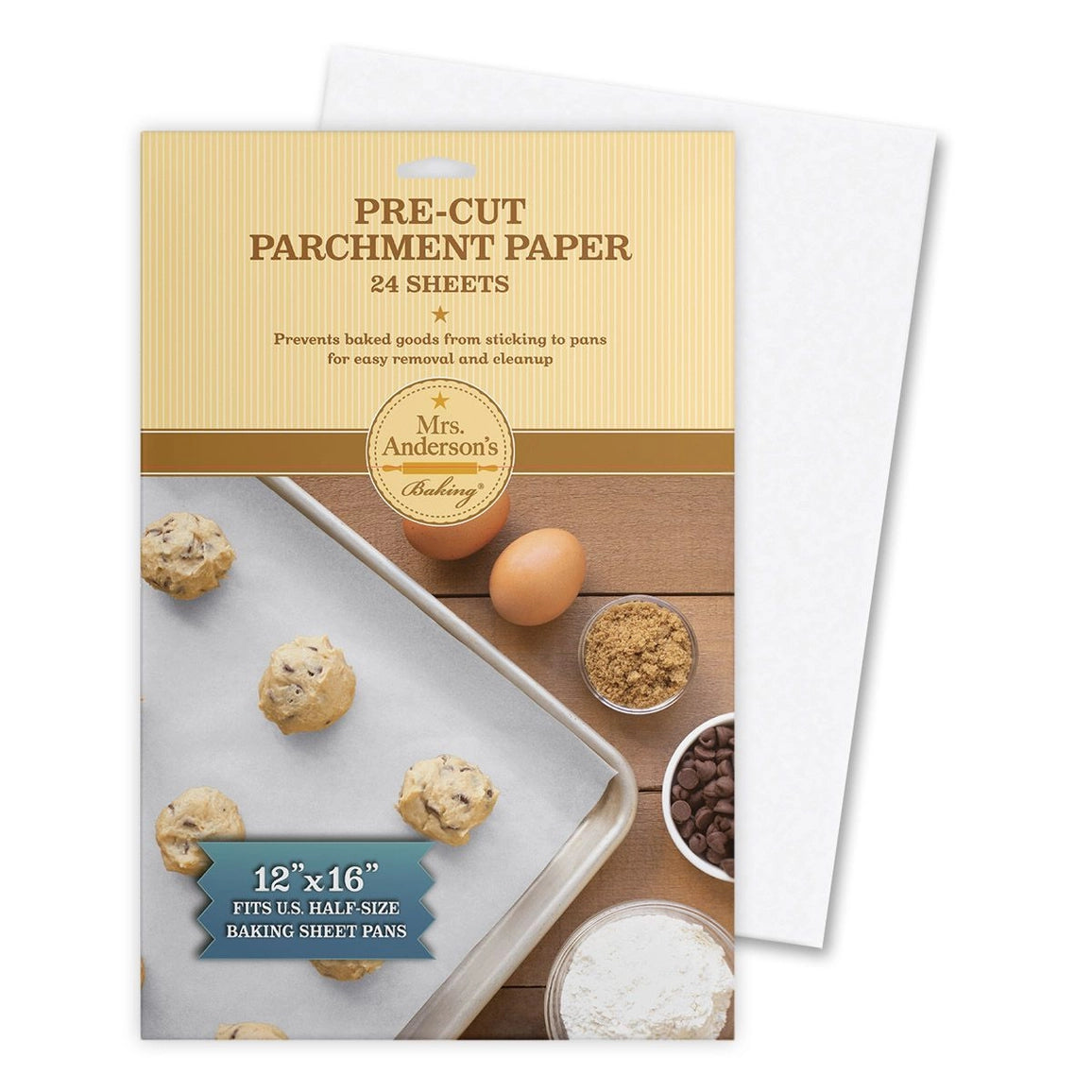 Mrs A Baking Pre-Cut Parchment Paper Sheets 24ct