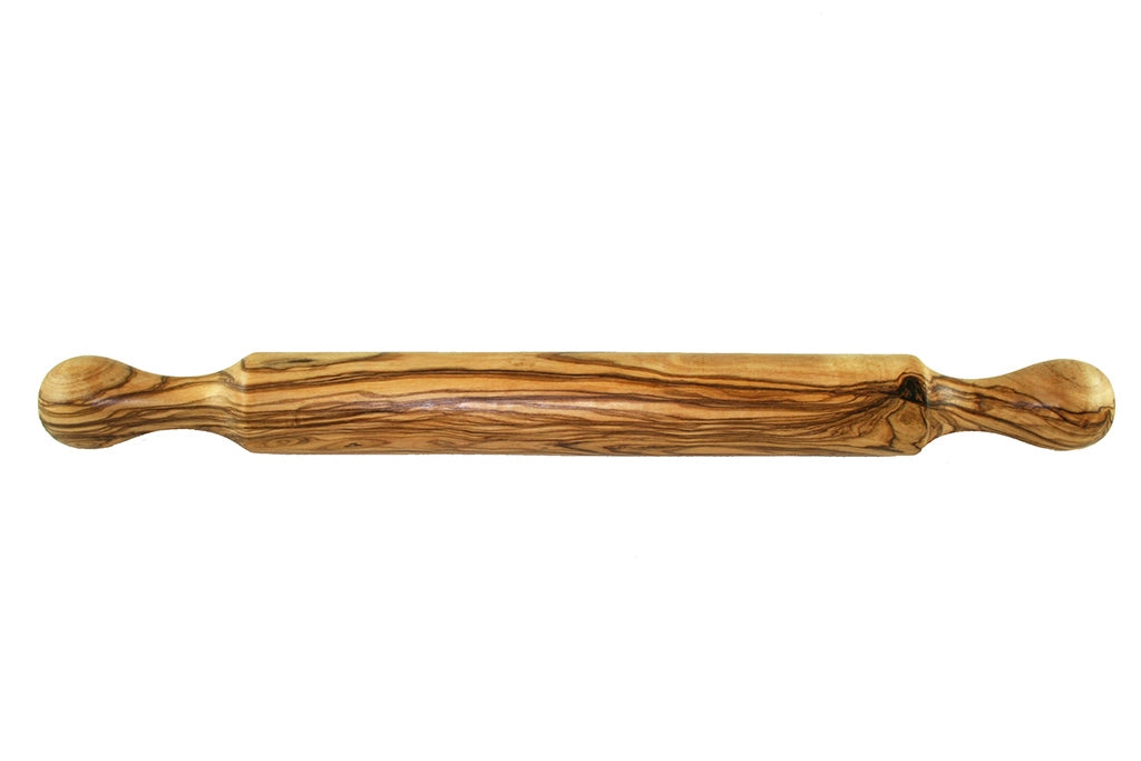 Olive Wood 15.75" (40cm) Rolling Pin With Handles