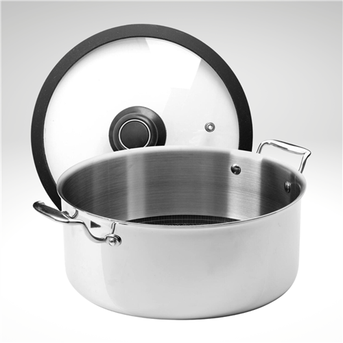 11" 7.5Q CeramicQR Stockpot With Lid