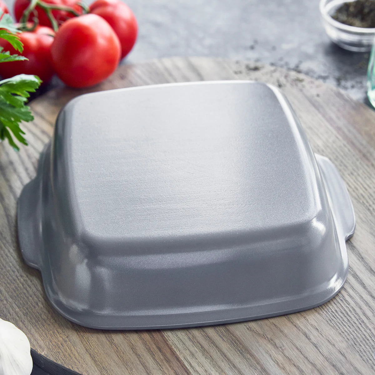 Cast Aluminum Gray 8" Square Premiere Cake Pan