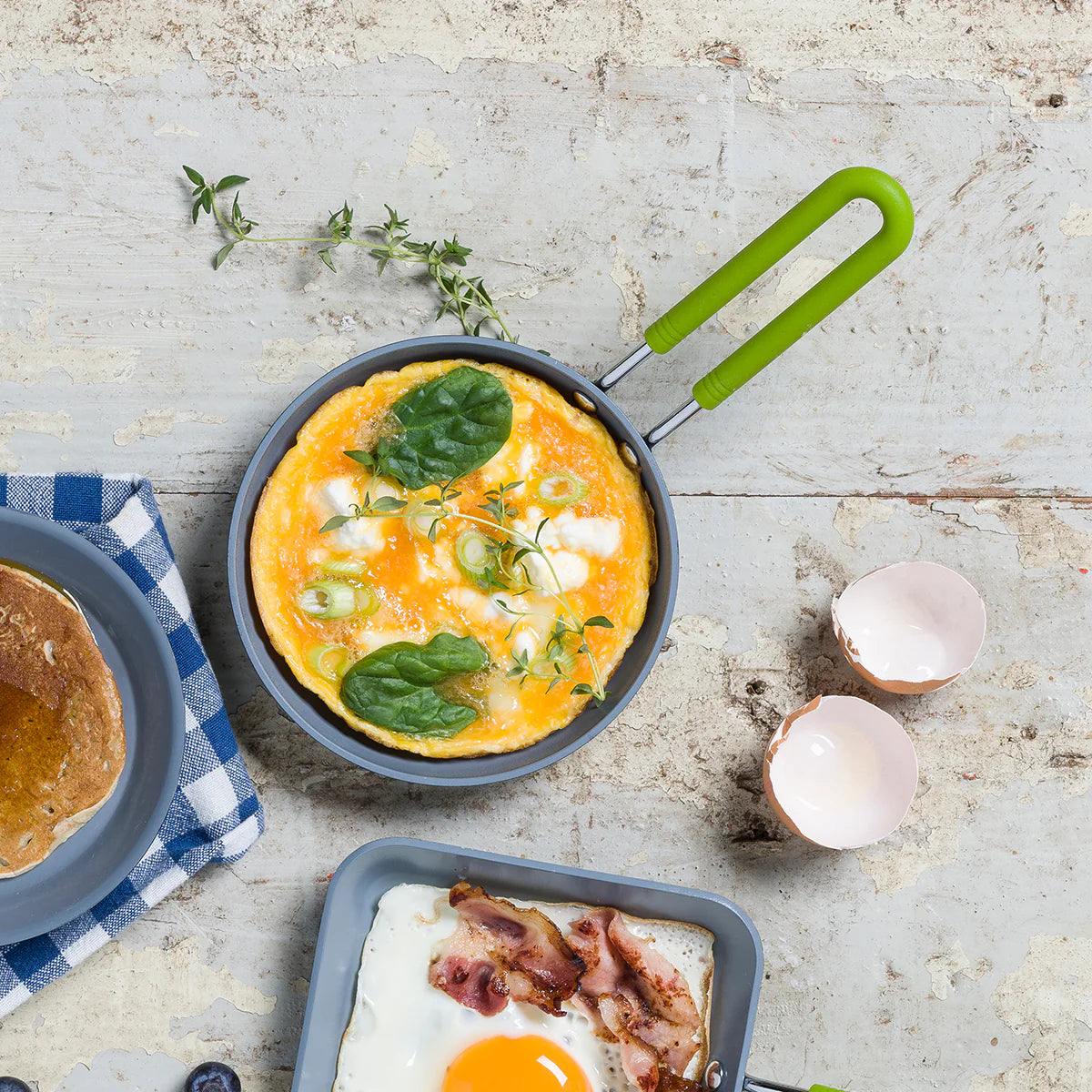 Green Round Egg Pan