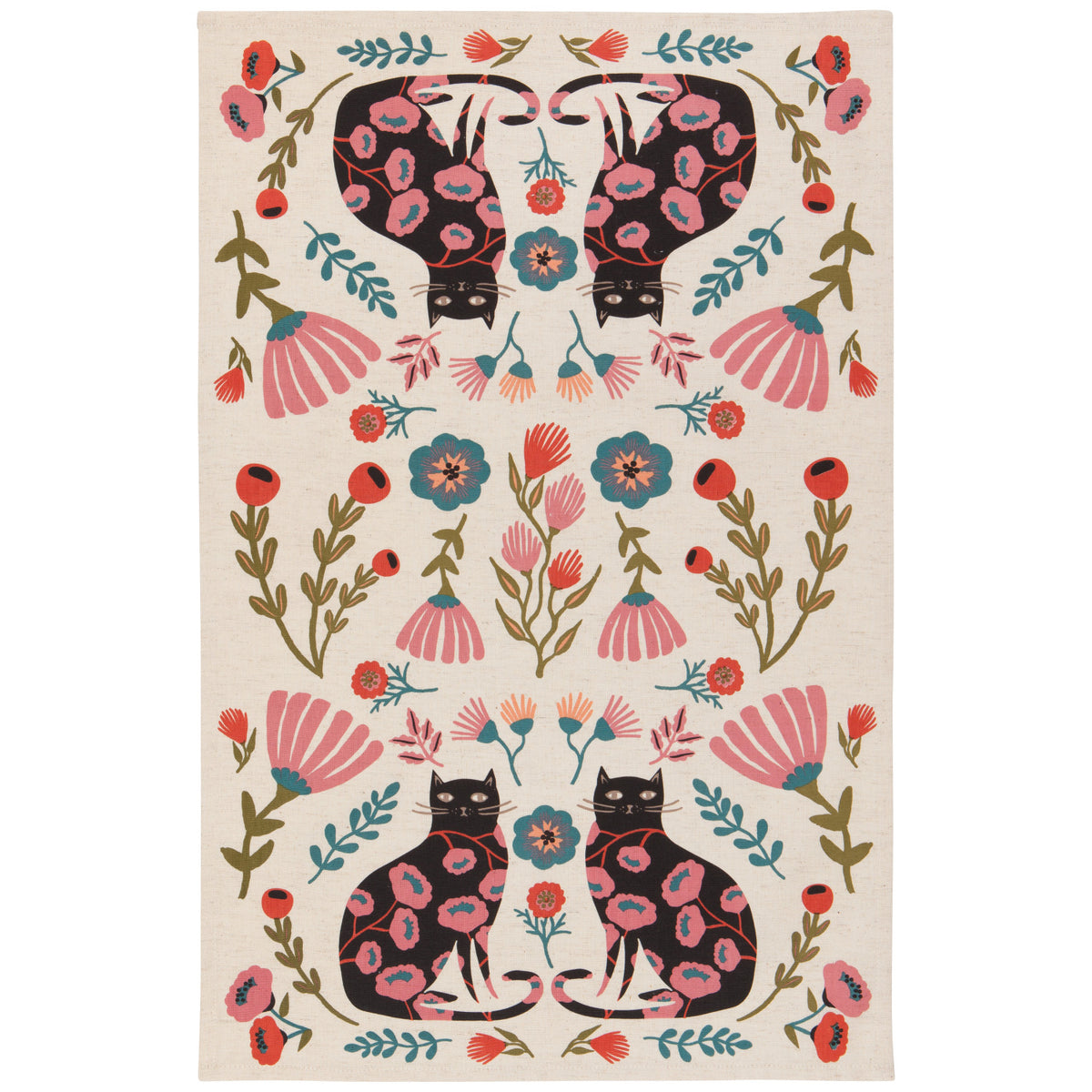 S/2 Catbloom Linen Cotton Dishtowels