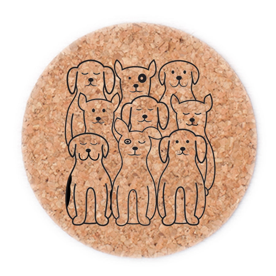 Dogs Cork Coasters