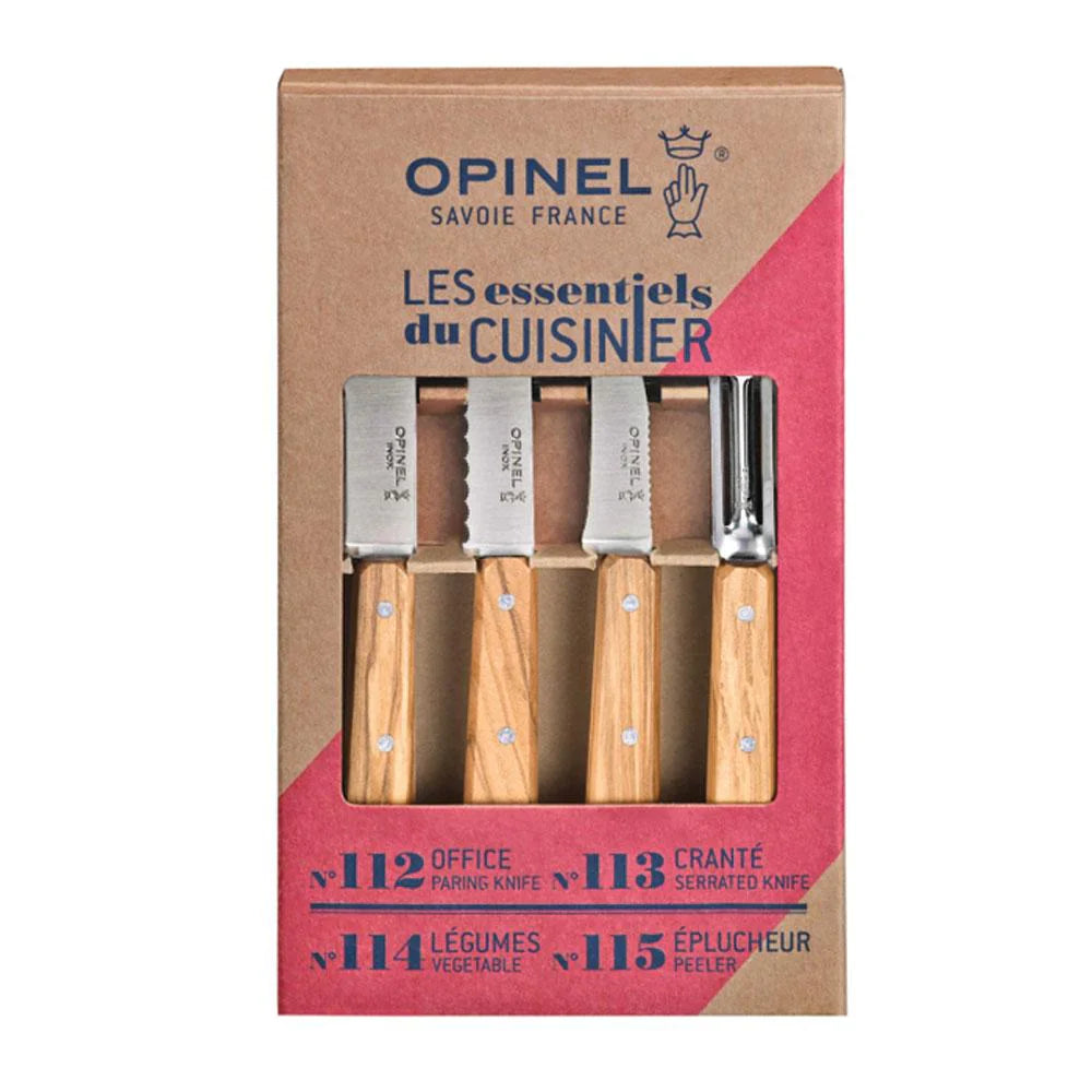 Essential Olivewood Small Kitchen Knife Set S/4