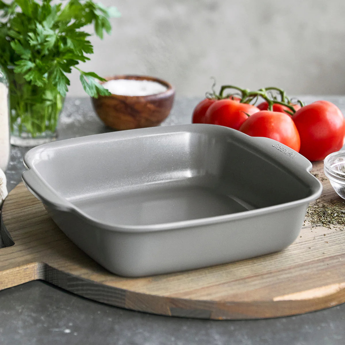 Cast Aluminum Gray 8" Square Premiere Cake Pan