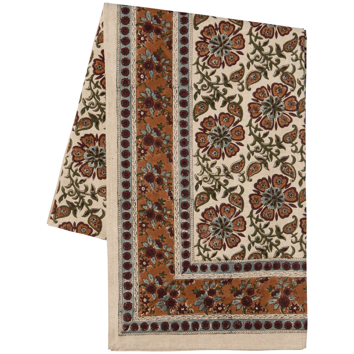 60x90 Elysian Block Print Tablecloth