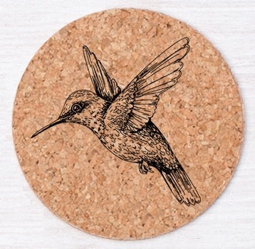 Hummingbird Cork Coasters