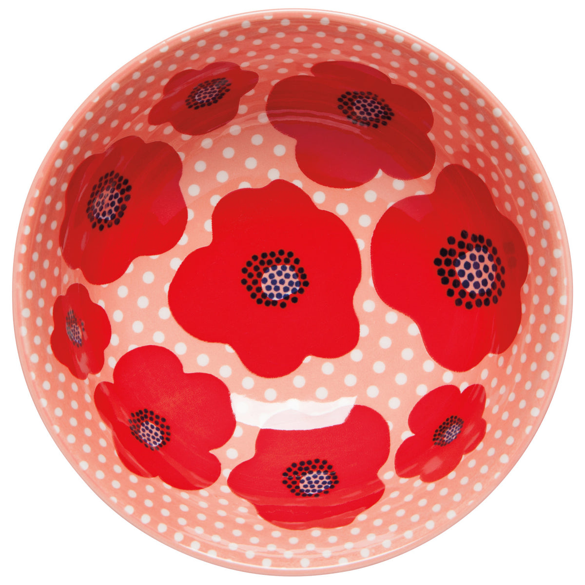 White Poppy 6" Stamped Bowl