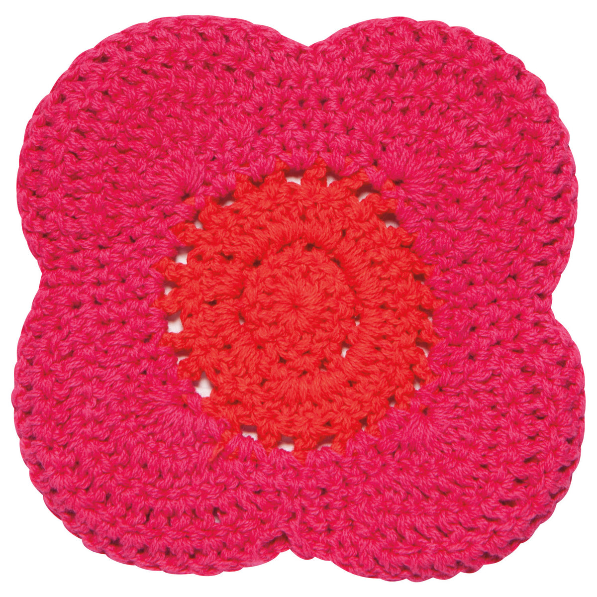 Poppy Crochet Coasters S/4 Assorted