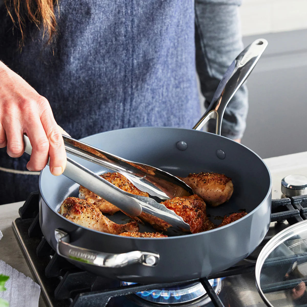 Hard Anodized 4.5 Quart Valencia Pro Saute Pan w/Lid