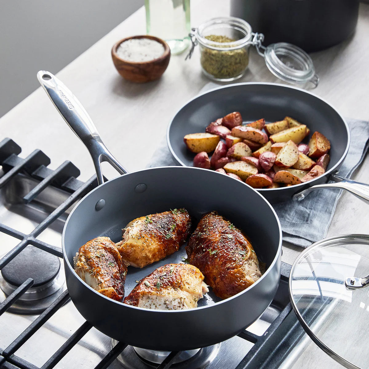 Hard Anodized Gray 11 Piece Set Valencia Pro Pans